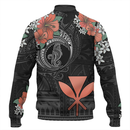 Hawaii Baseball Jacket Kanaka Maoli Seahorse Polynesian Tattoo