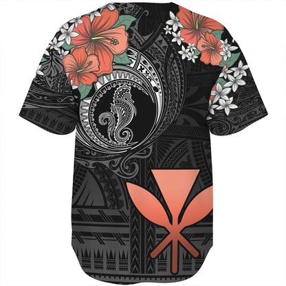Hawaii Baseball Shirt Kanaka Maoli Seahorse Polynesian Tattoo