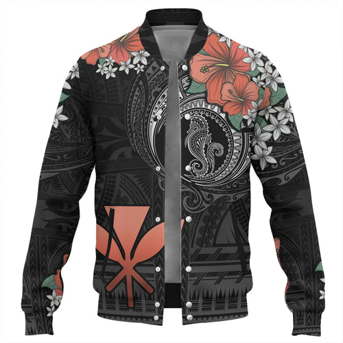 Hawaii Baseball Jacket Kanaka Maoli Seahorse Polynesian Tattoo