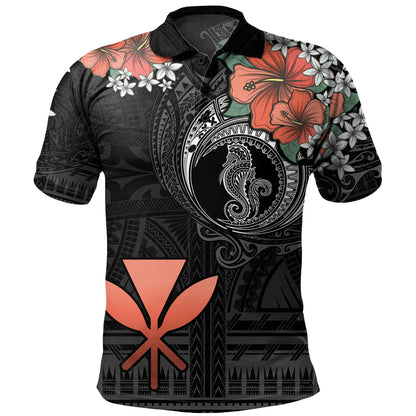 Hawaii Polo Shirt Kanaka Maoli Seahorse Polynesian Tattoo