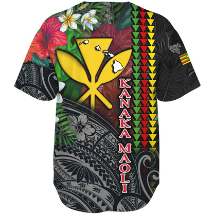 Hawaii Custom Personalised Baseball Shirt Hibiscus And Plumeria With Palm Branches Vintage Style