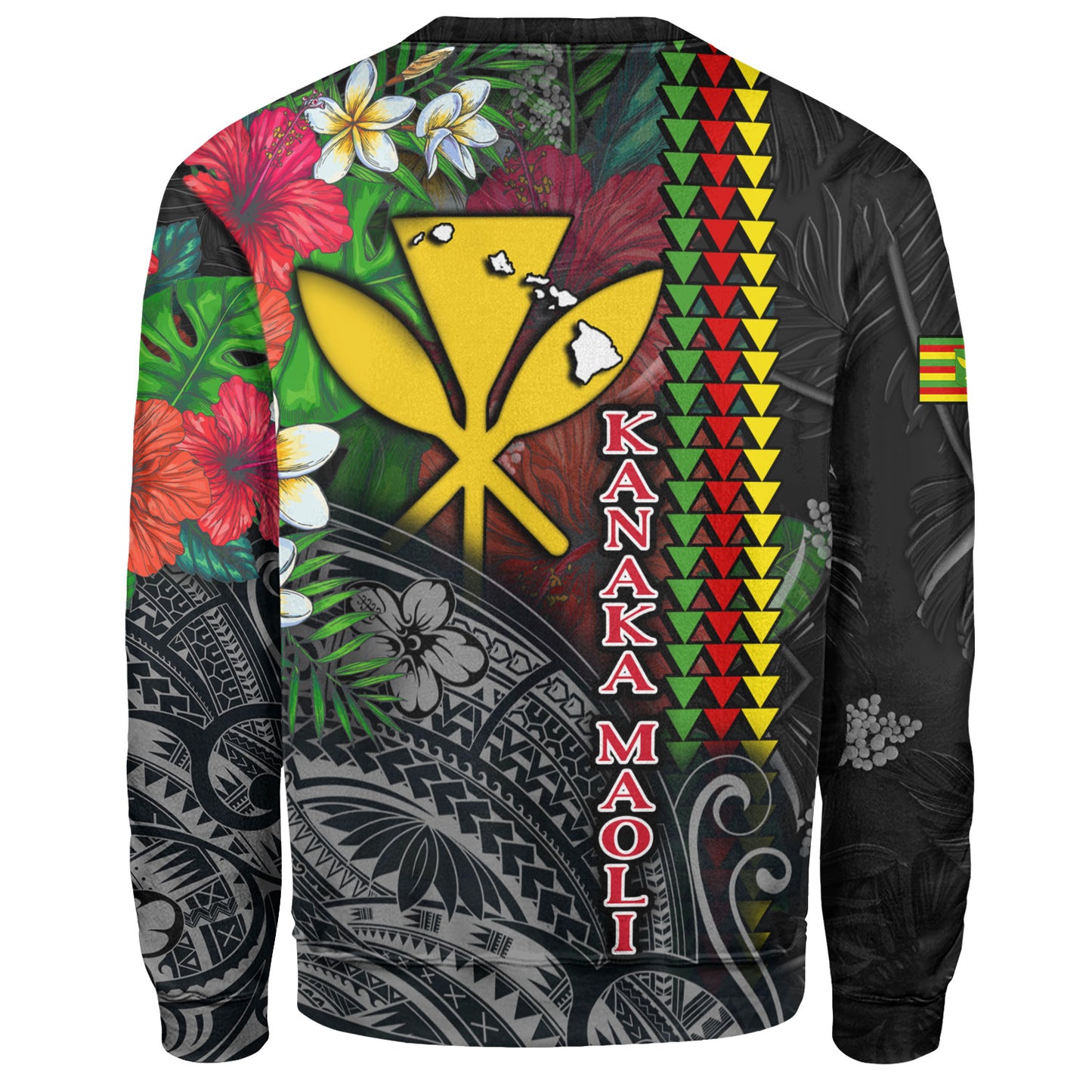 Hawaii Custom Personalised Sweatshirt Hibiscus And Plumeria With Palm Branches Vintage Style