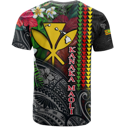 Hawaii Custom Personalised T-Shirt Hibiscus And Plumeria With Palm Branches Vintage Style