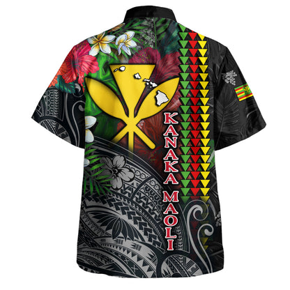 Hawaii Custom Personalised Hawaiian Shirt Hibiscus And Plumeria With Palm Branches Vintage Style