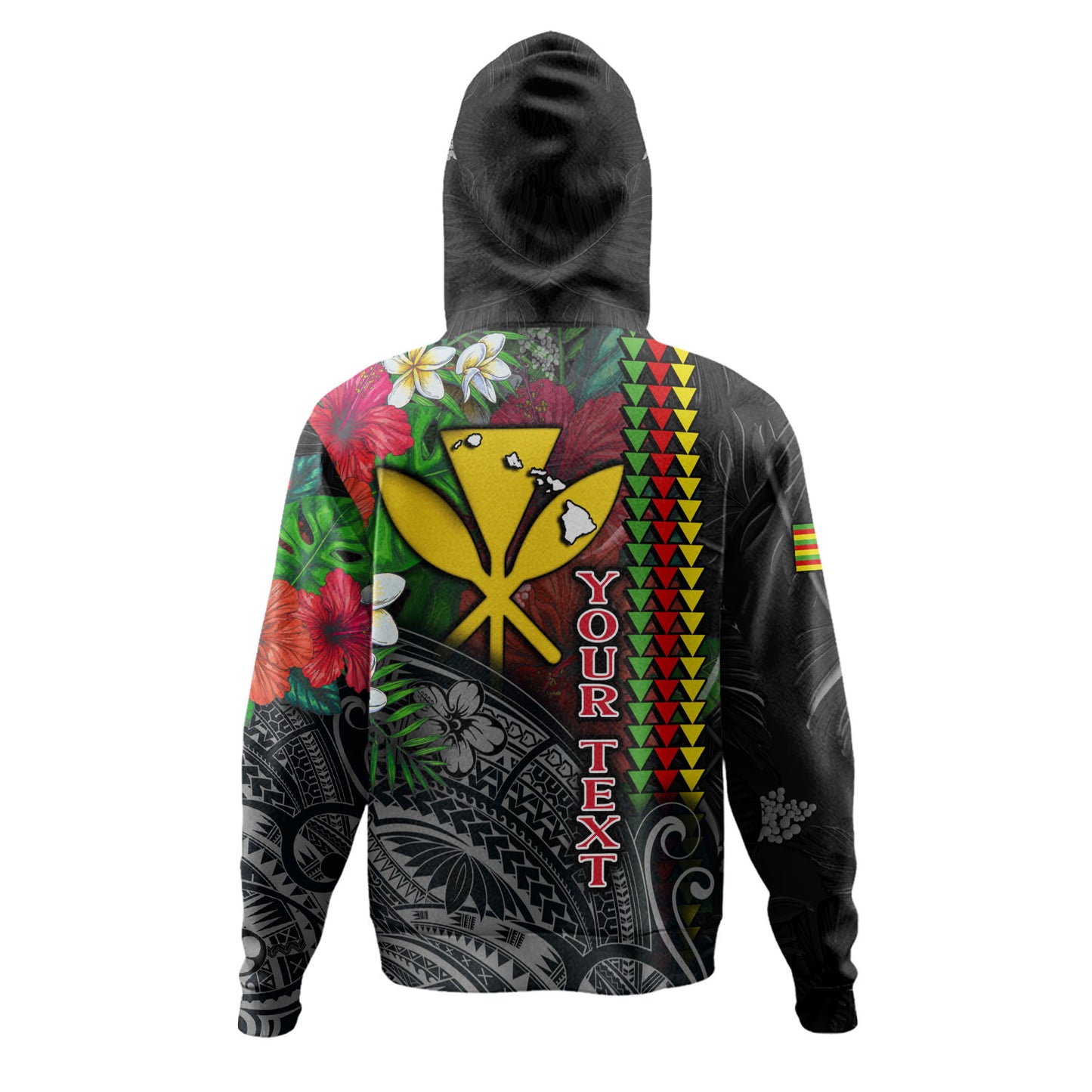 Hawaii Custom Personalised Hoodie Hibiscus And Plumeria With Palm Branches Vintage Style