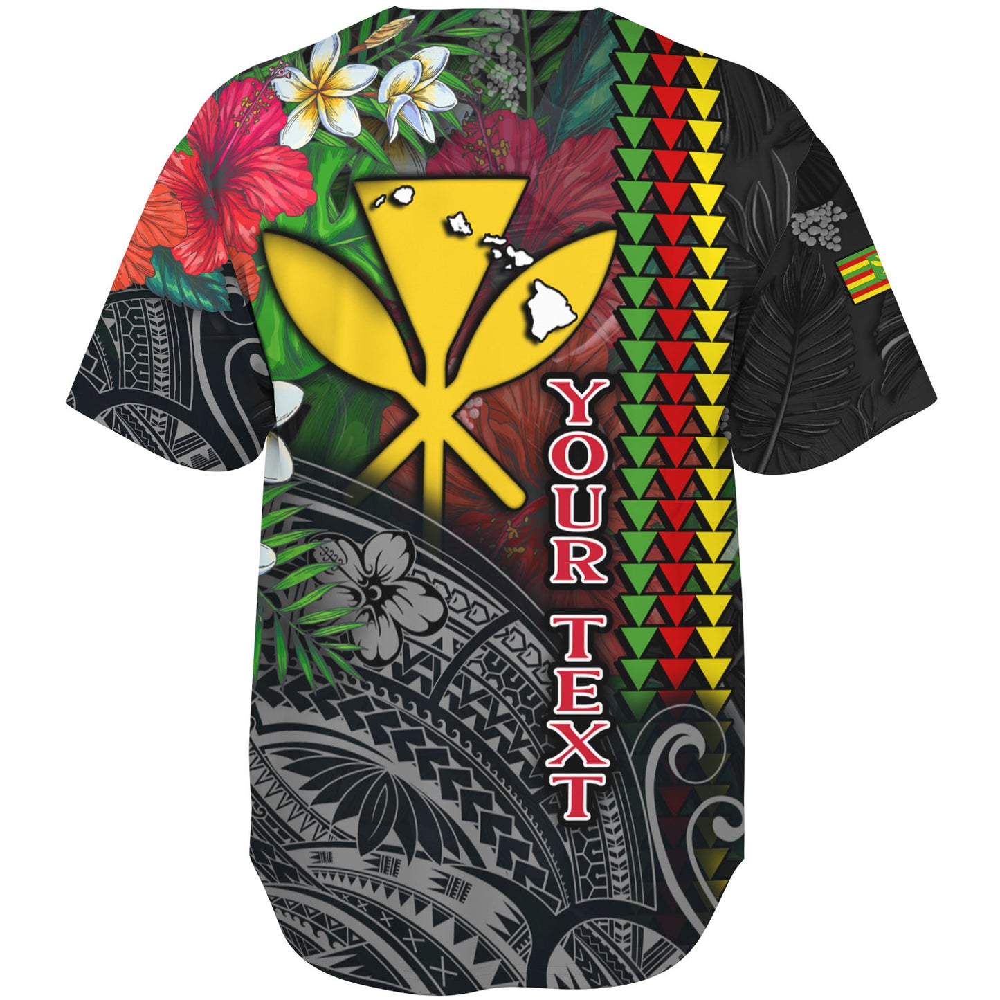 Hawaii Custom Personalised Baseball Shirt Hibiscus And Plumeria With Palm Branches Vintage Style