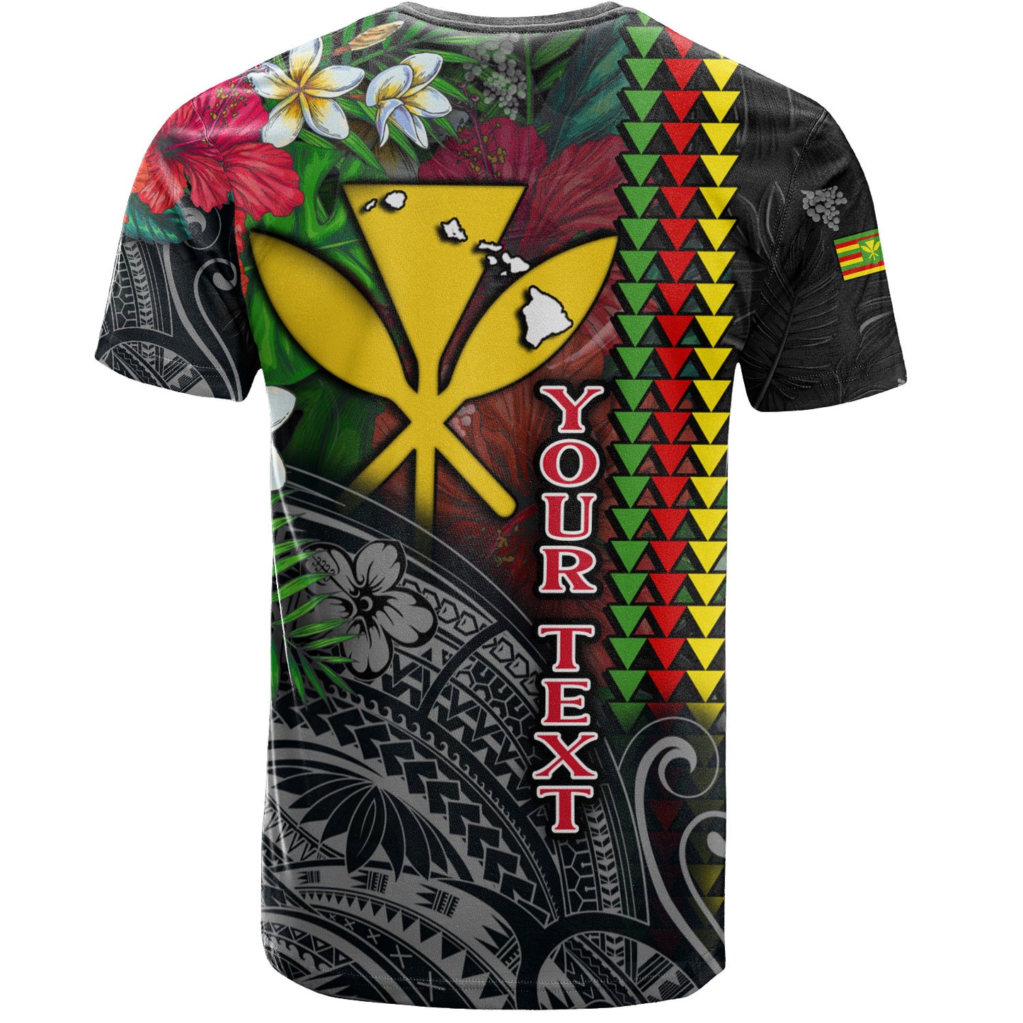 Hawaii Custom Personalised T-Shirt Hibiscus And Plumeria With Palm Branches Vintage Style