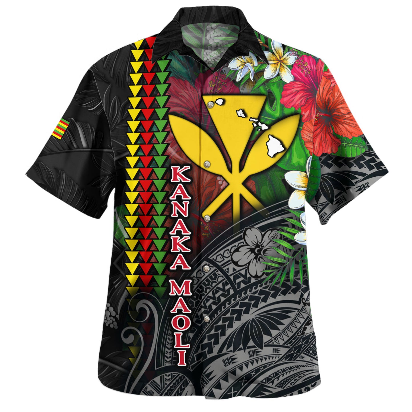 Hawaii Custom Personalised Hawaiian Shirt Hibiscus And Plumeria With Palm Branches Vintage Style