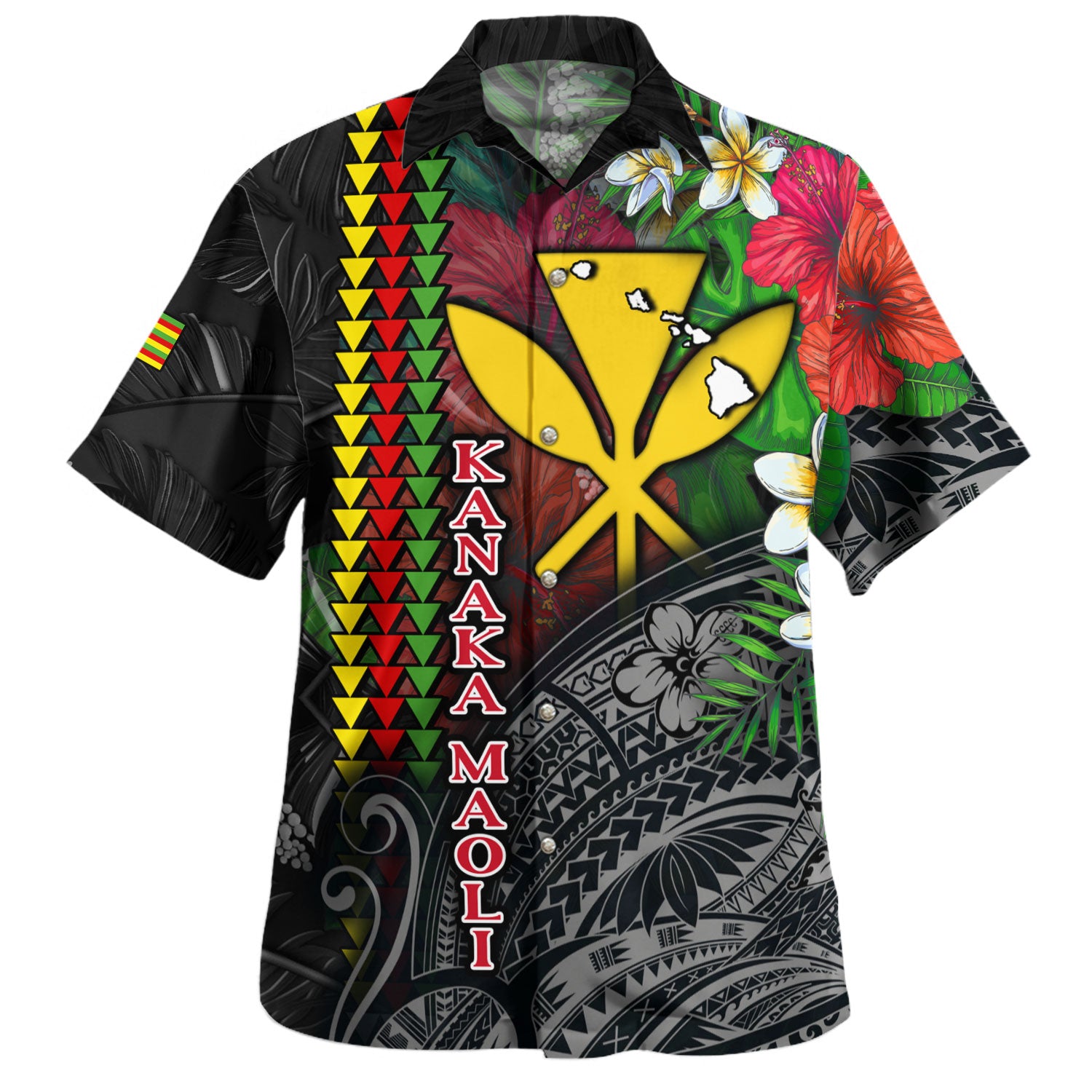 Hawaii Custom Personalised Hawaiian Shirt Hibiscus And Plumeria With Palm Branches Vintage Style