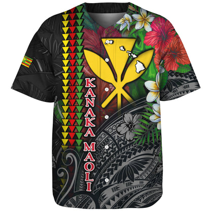 Hawaii Custom Personalised Baseball Shirt Hibiscus And Plumeria With Palm Branches Vintage Style