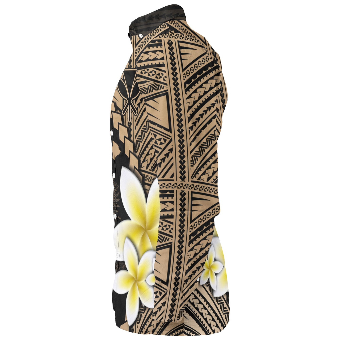 Hawaii Custom Personalised Long Sleeve Shirt Plumeria Sea Turtle Tattoo Tribal Design