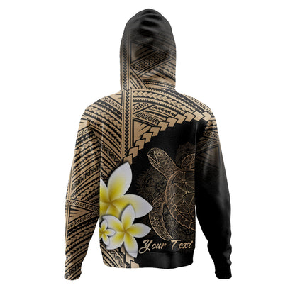 Hawaii Custom Personalised Hoodie Plumeria Sea Turtle Tattoo Tribal Design
