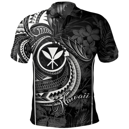 Hawaii Custom Personalised Polo Shirt Polynesian Patterns Tropical Flowers Curve Style