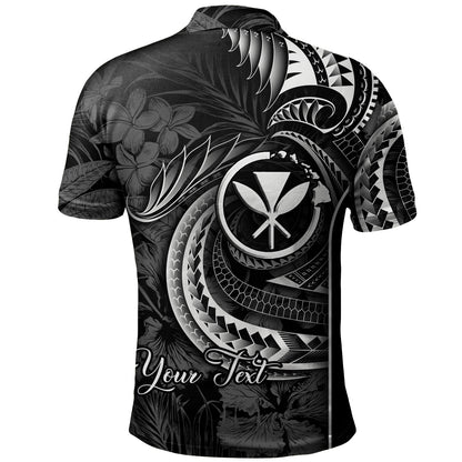 Hawaii Custom Personalised Polo Shirt Polynesian Patterns Tropical Flowers Curve Style