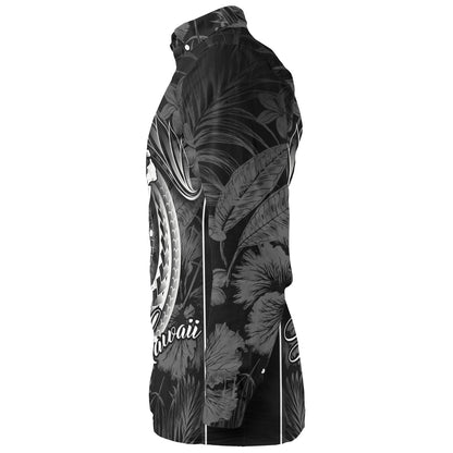 Hawaii Custom Personalised Long Sleeve Shirt Polynesian Patterns Tropical Flowers Curve Style