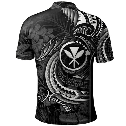 Hawaii Custom Personalised Polo Shirt Polynesian Patterns Tropical Flowers Curve Style