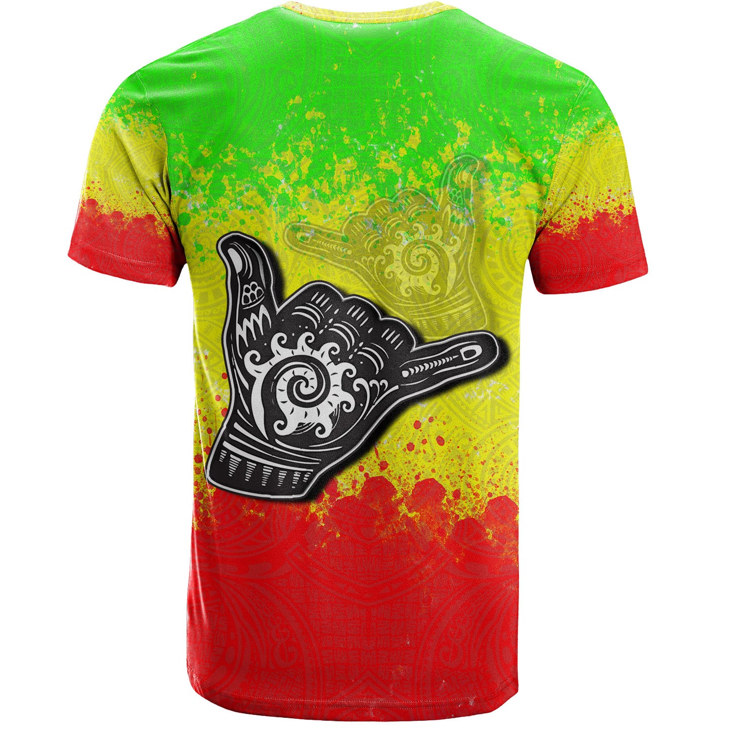 Hawaii T-Shirt Custom Personalised  Polynesian Shaka Hawaii Map Reggae Style