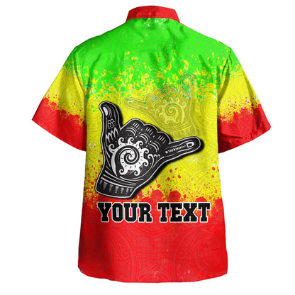 Hawaii Custom Personalised Hawaiian Shirt Polynesian Shaka Hawaii Map Reggae Style