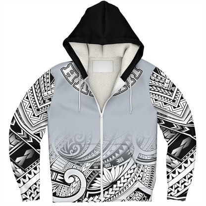 Hawaii Custom Personalised Sherpa Hoodie Polynesian Style Tattoo Design
