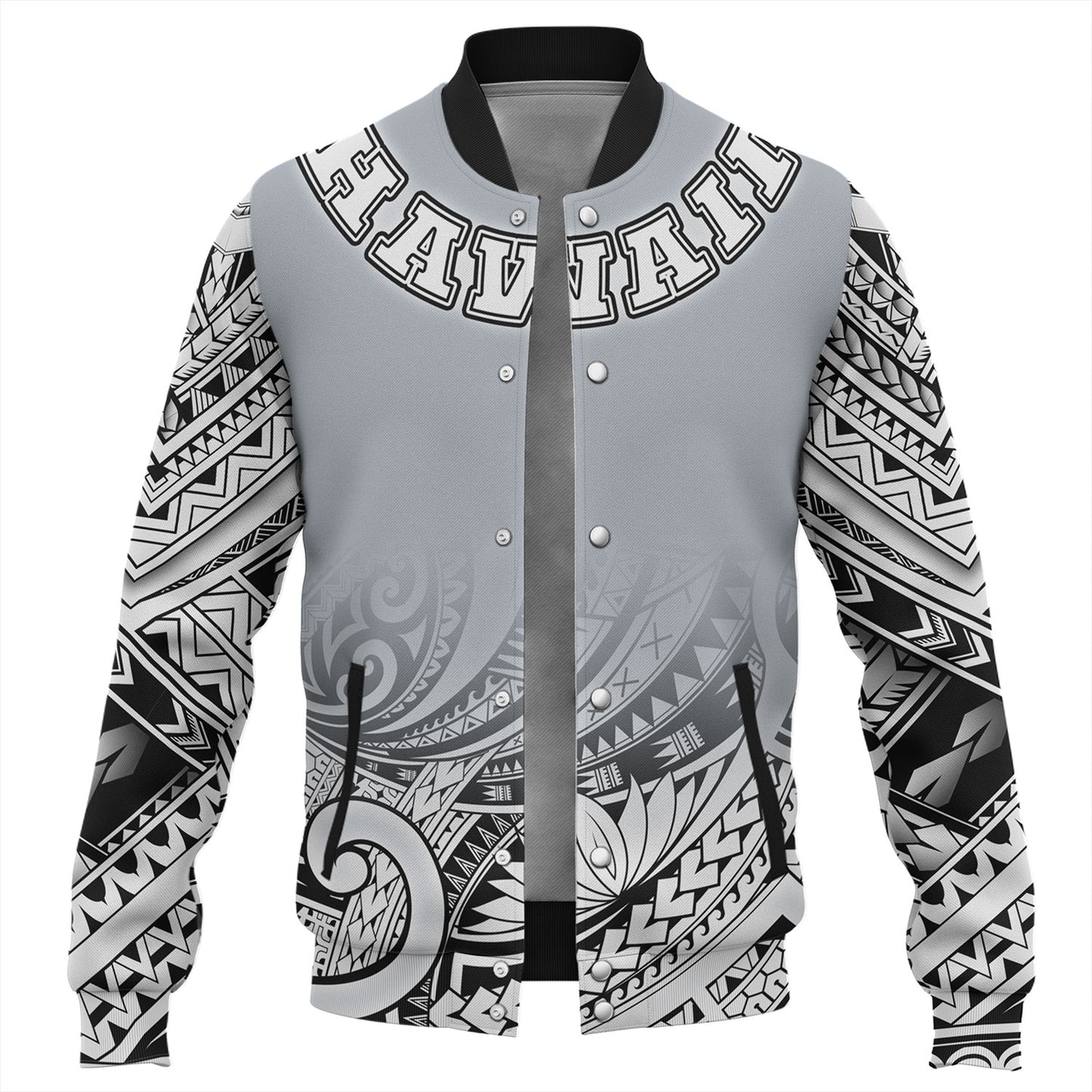 Hawaii Custom Personalised Baseball Jacket Polynesian Style Tattoo Design
