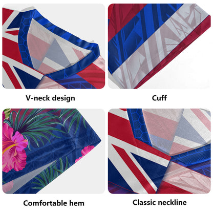 Hawaii Rugby Jersey Regenerating Oceania Hawaii Flag With Traditional Patterns