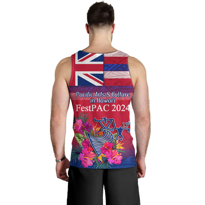 Hawaii Tank Top Regenerating Oceania Hawaii Flag With Traditional Patterns