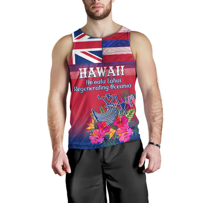 Hawaii Tank Top Regenerating Oceania Hawaii Flag With Traditional Patterns