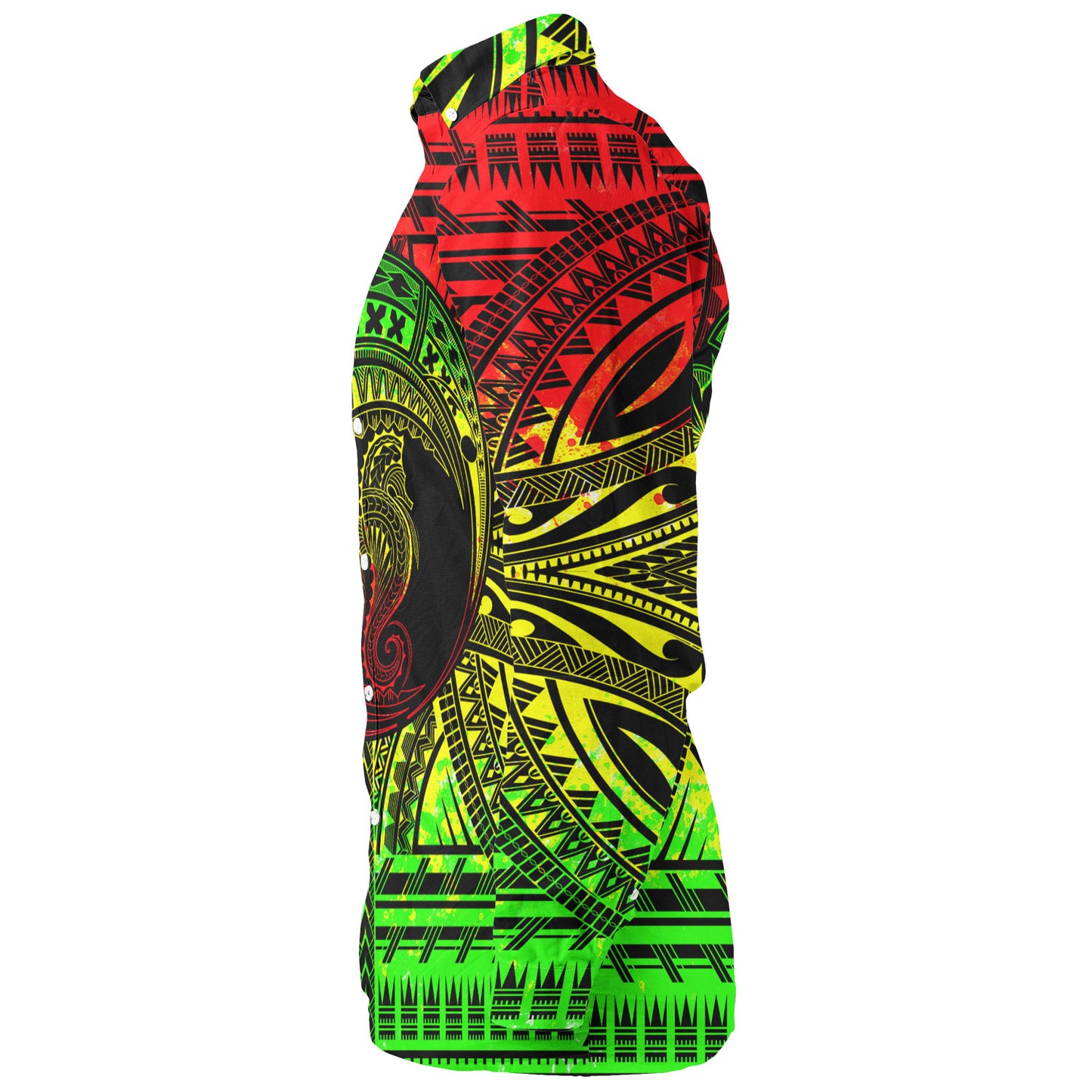 Hawaii Long Sleeve Shirt Custom Seahorse Polynesian Tattoo Reggae