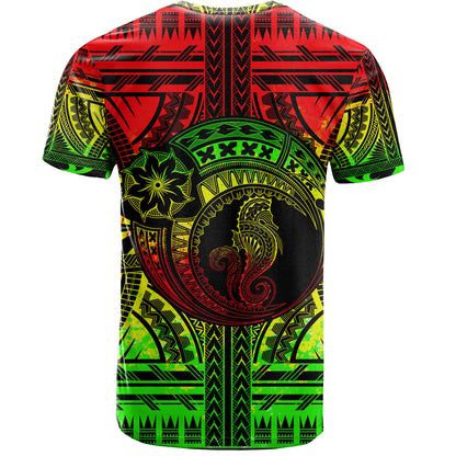 Hawaii T-Shirt Custom Seahorse Polynesian Tattoo Reggae