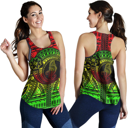 Hawaii Women Tank Custom Seahorse Polynesian Tattoo Reggae