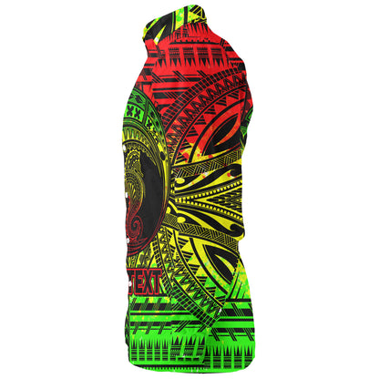 Hawaii Long Sleeve Shirt Custom Seahorse Polynesian Tattoo Reggae