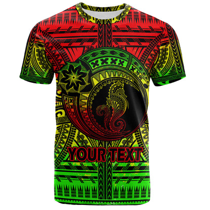 Hawaii T-Shirt Custom Seahorse Polynesian Tattoo Reggae