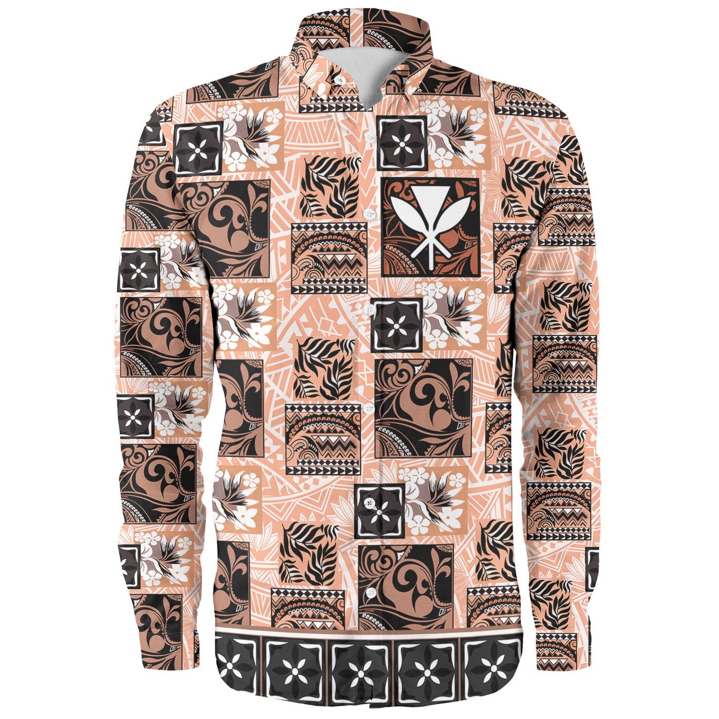 Hawaii Long Sleeve Shirt Traditional Hawaiian Floral Designs