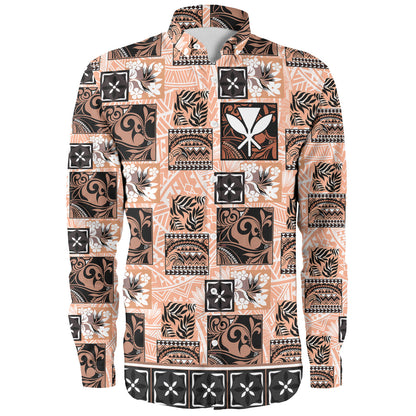 Hawaii Long Sleeve Shirt Traditional Hawaiian Floral Designs