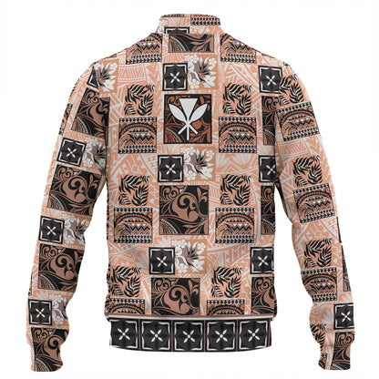 Hawaii Baseball Jacket Traditional Hawaiian Floral Designs