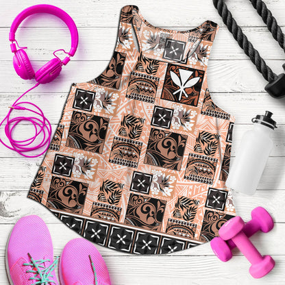 Hawaii Women Tank Traditional Hawaiian Floral Designs