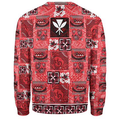 Hawaii Sweatshirt Traditional Hawaiian Floral Designs