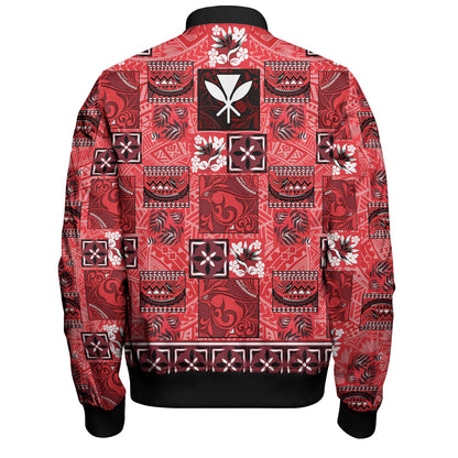 Hawaii Bomber Jacket Traditional Hawaiian Floral Designs