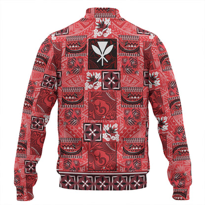 Hawaii Baseball Jacket Traditional Hawaiian Floral Designs