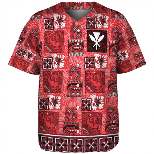 Hawaii Baseball Shirt Traditional Hawaiian Floral Designs