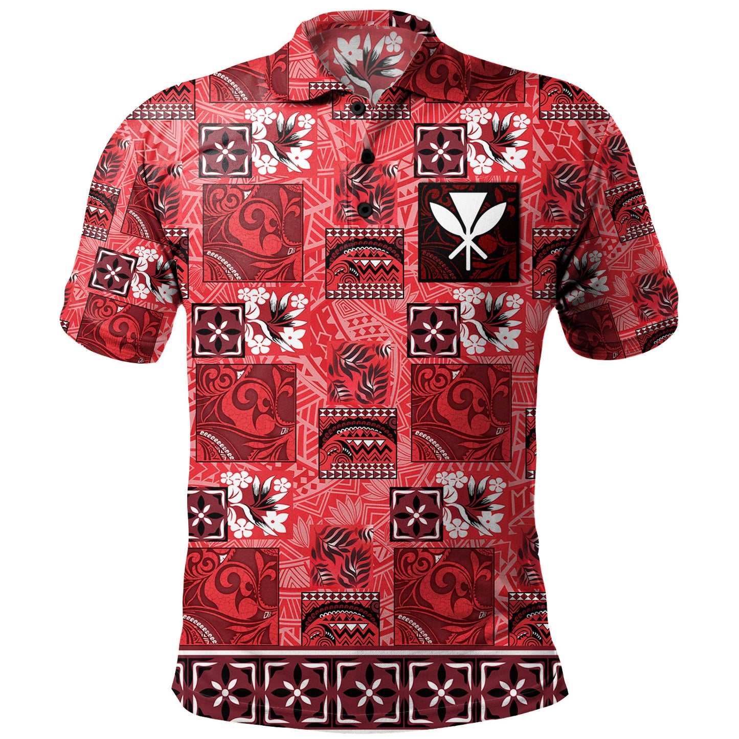 Hawaii Polo Shirt Traditional Hawaiian Floral Designs