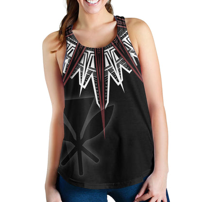 Hawaii Custom Personalised Women Tank Tribal Patterns Manta Ray Tatau Style
