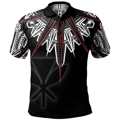 Hawaii Custom Personalised Polo Shirt Tribal Patterns Manta Ray Tatau Style