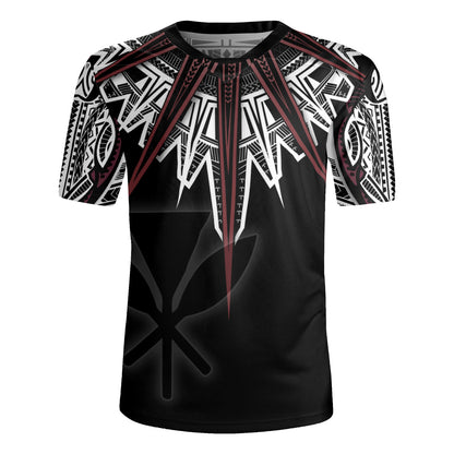 Hawaii Custom Personalised Rugby Jersey Tribal Patterns Manta Ray Tatau Style