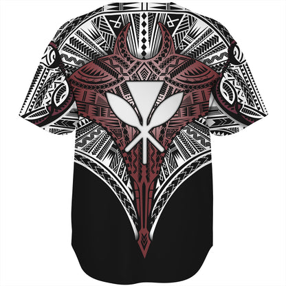Hawaii Custom Personalised Baseball Shirt Tribal Patterns Manta Ray Tatau Style