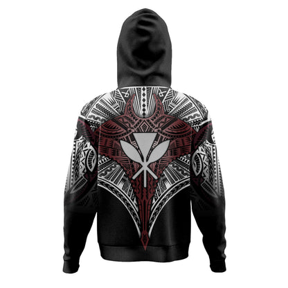 Hawaii Custom Personalised Hoodie Tribal Patterns Manta Ray Tatau Style