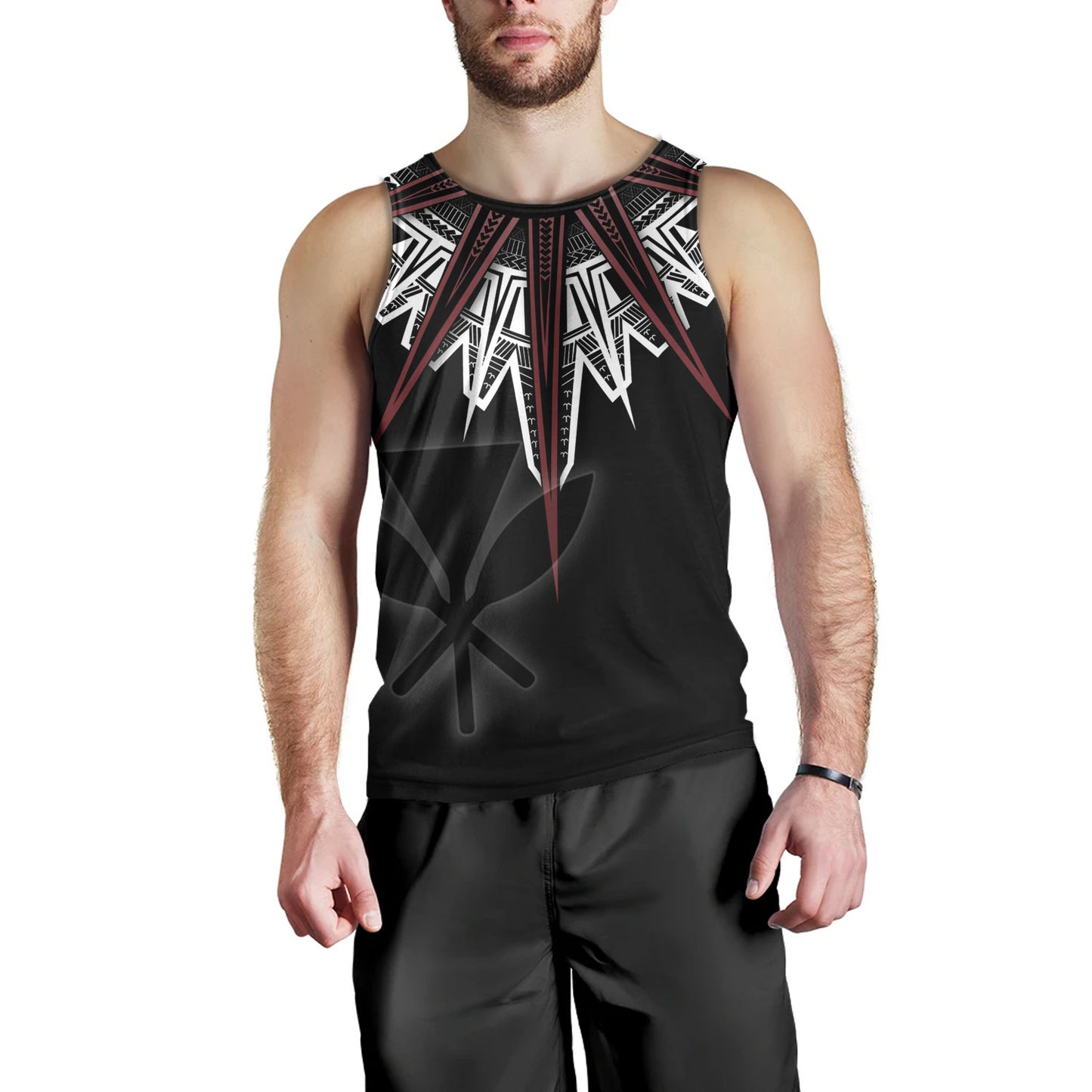 Hawaii Custom Personalised Tank Top Tribal Patterns Manta Ray Tatau Style