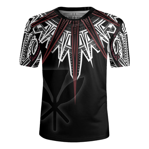 Hawaii Custom Personalised Rugby Jersey Tribal Patterns Manta Ray Tatau Style