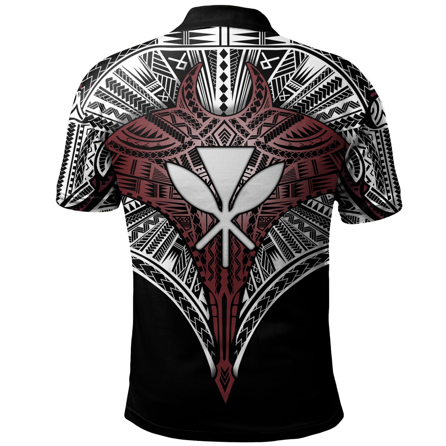 Hawaii Custom Personalised Polo Shirt Tribal Patterns Manta Ray Tatau Style