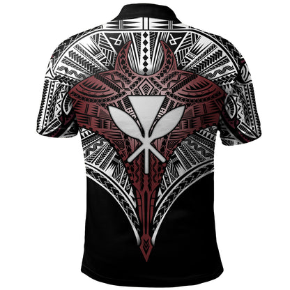 Hawaii Custom Personalised Polo Shirt Tribal Patterns Manta Ray Tatau Style